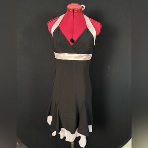 Y2K Black and Baby Pink Halter Dress🍾🎉🪩